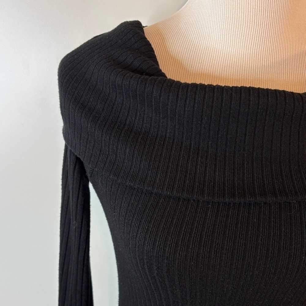 Noli Black Cowl Neck Long Sleeve Knit Dress | S - Picture 4 of 7